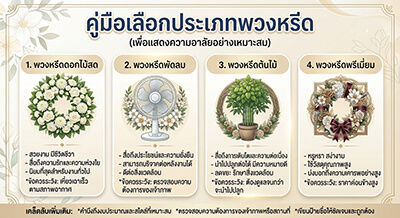 คู่มือเลือกประเภทพวงหรีดแสดงความอาลัย โดย ร้านพวงหรีด Story Of Flower