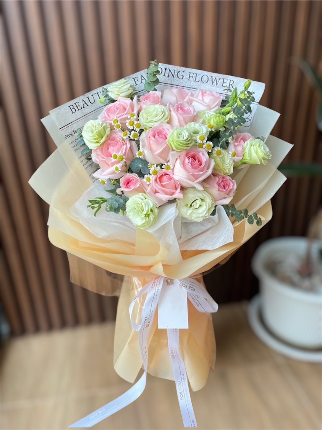 ช่อดอกไม้โทนขาวชมพู SFBQ-075