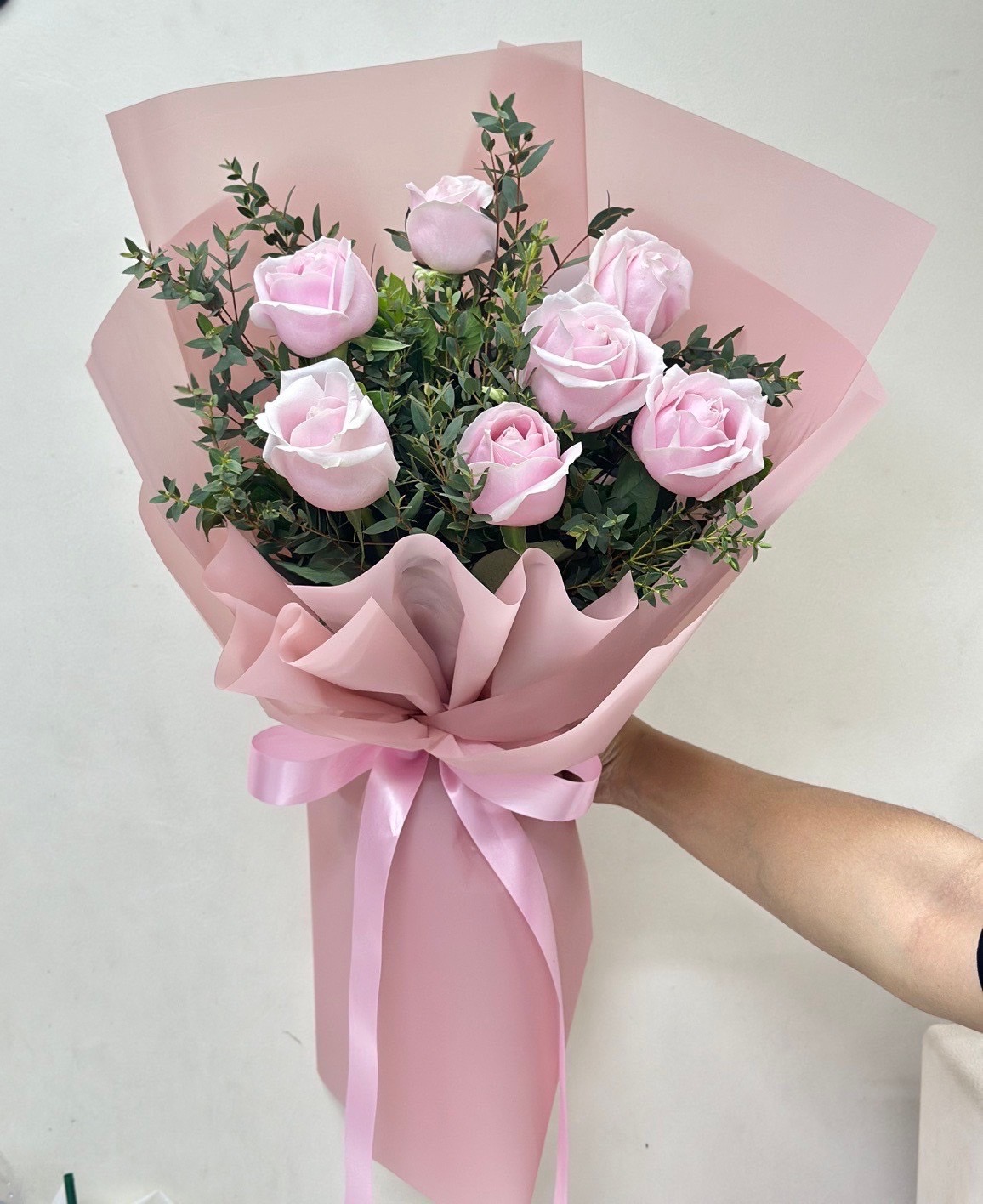 ช่อดอกไม้ - ช่อดอกกุหลาบสีชมพู