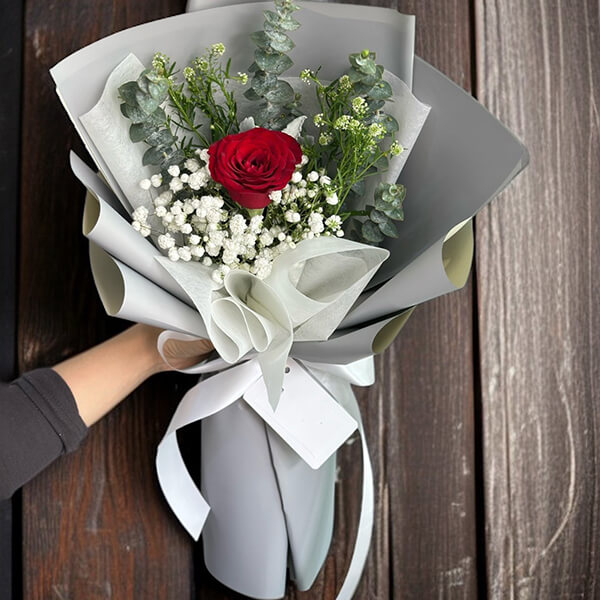 ช่อดอกไม้ส่งด่วน - ช่อดอกไม้หนึ่งดอกสื่อความหมายชัดเจน “ฉันรักเธอ”