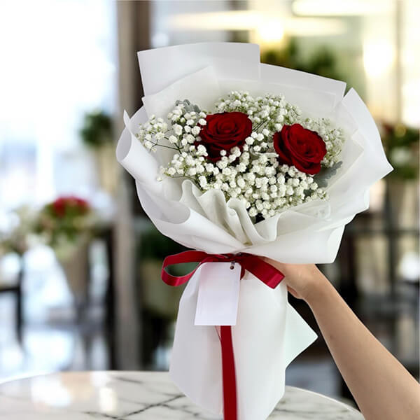 ช่อดอกไม้มินิมอล - ช่อดอกไม้สื่อความหมายชัดเจน “ฉันรักเธอ”