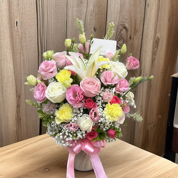 แจกันดอกไม้ Harmony Pink