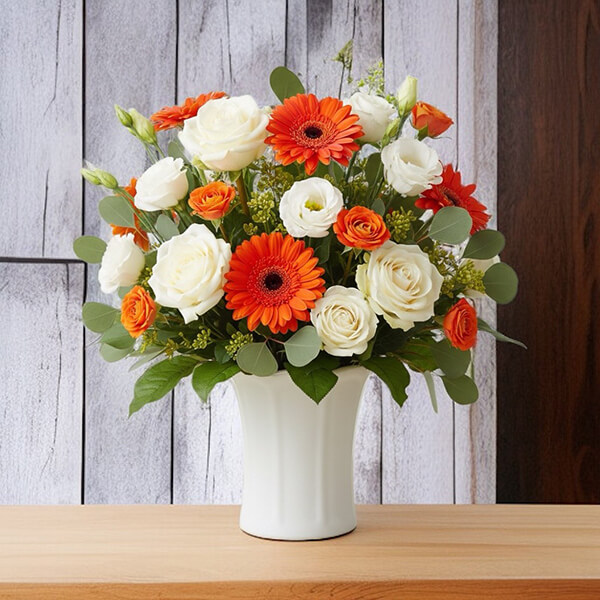 แจกันดอกไม้ “เSoft Sunset Bloom”