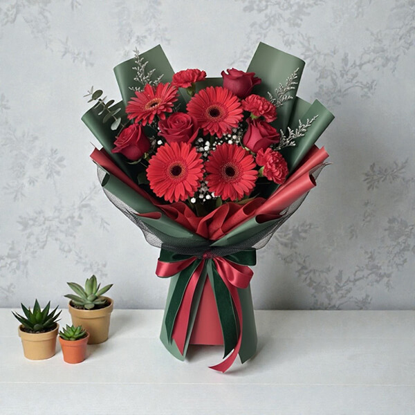 ช่อดอกไม้คริสต์มาส 