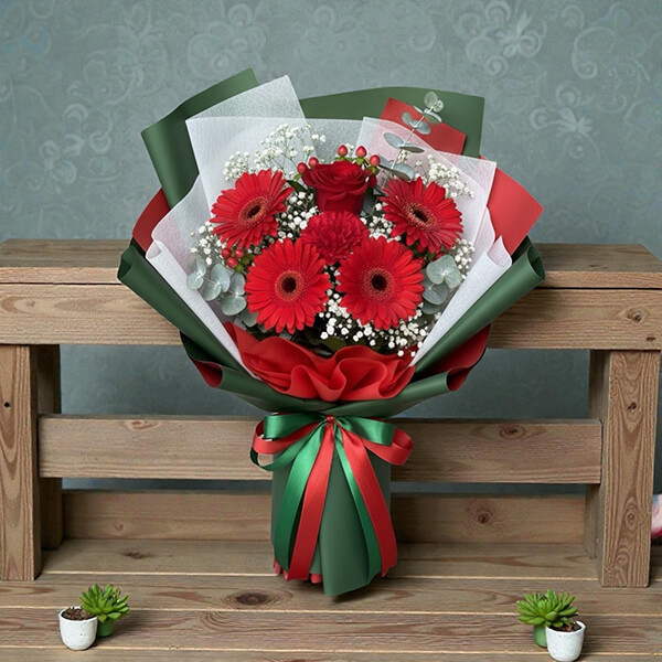 ช่อดอกไม้คริสต์มาส 