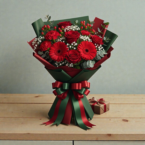 ช่อดอกไม้คริสต์มาส 