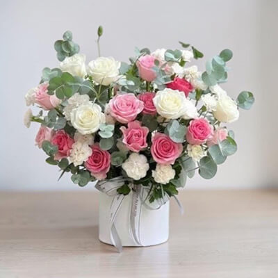 กล่องดอกไม้ "Sweet Pink Flower box"
