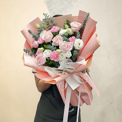 ช่อดอกไม้ Rosy Cloud Flowers  SFBQ-002