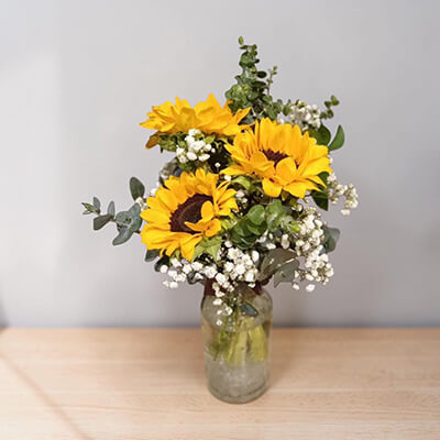 แจกันดอกไม้ Golden Sun Vase Arrangement