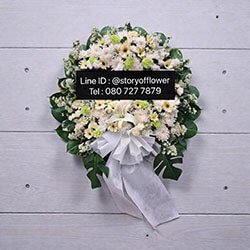 พวงหรีดดอกไม้สด Story Of Flower